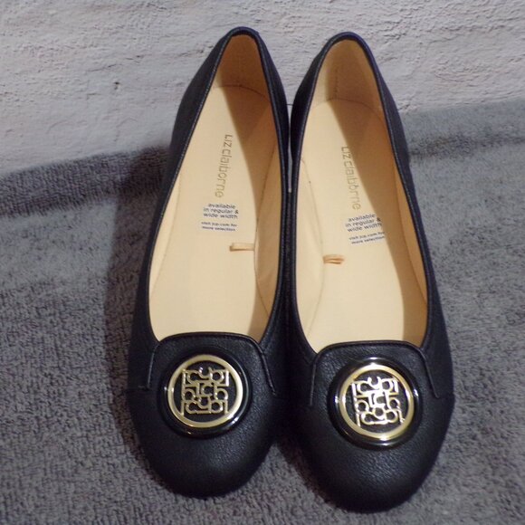 Liz Claiborne Black Flats Size 6M New - Picture 3 of 4